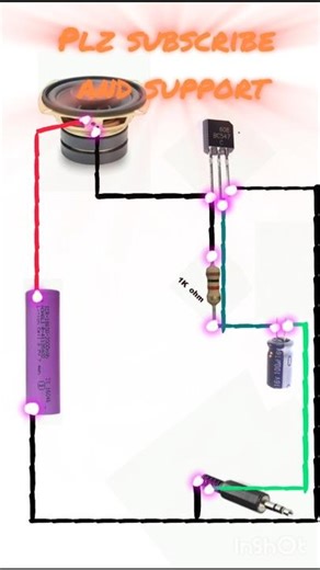AMAZING speaker circuit diagram using bc547 transistor| #shorts #amazing #trending #electronics