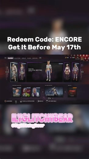 new redeem code: ENCORE #dbd #deadbydaylight #dbdshorts