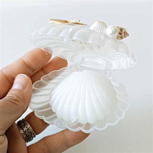 Personalized Oyster Shell Wedding Favors - Oyster Candle in Clamshell Box With Starfish & Dried Flowers - Etsy Australia