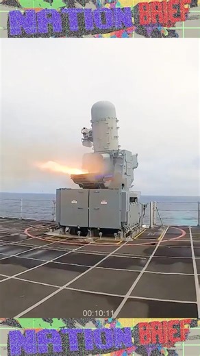 Rolling airframe missile fires aboard the U.S. Combat ship USS Charleston