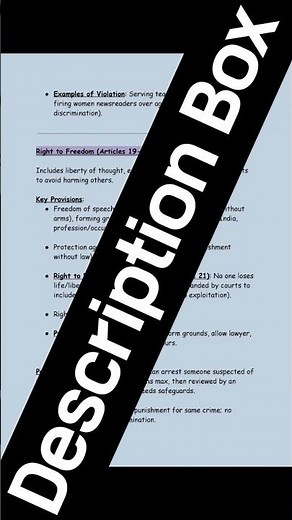 Notes of Right in the Indian Constitution Class 11 | Political Science | Class 11 | Notes