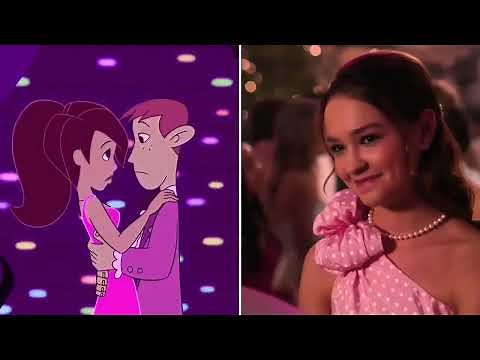 Kim and Ron’s kiss at the prom side by side