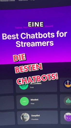 Welchen Chatbot benutzt du? #twitch #youtubelive #streamer #streamertipps #chatbot #nightbot #moobot #stremelements #viral #fy