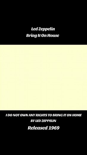 Led Zeppelin - Bring It On Home: vocal mashup and house lights