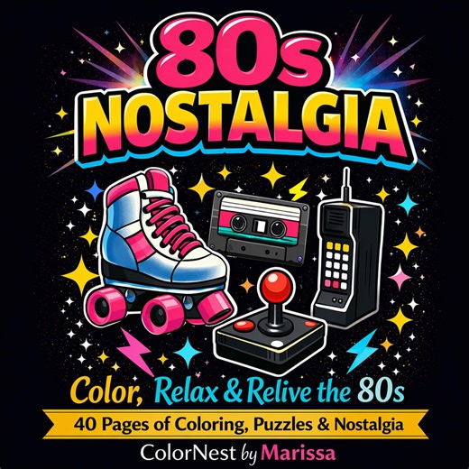 80s Nostalgia Coloring Book: Unplug, Relax, and Relive Simple Moments - Etsy