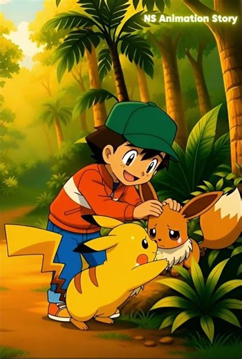 पिकाचू और इव्वी की दोस्ती | New Animated Pokemon Story in Hindi | NS Animation Story #cartoon