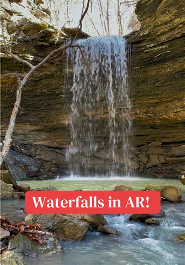 Waterfalls in AR...when there's water‼️ 📍The Devil's Falls Located in the Ozark National Forest near Ozone this is the largest of 12 falls to see on a 3.6-mile adventure hike into Devils Fork. The off-trail adventure passes by falls of varying shapes and sizes. For full location details, search our BIG Waterfalls in AR Map for