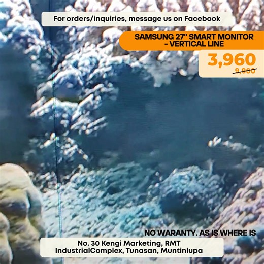 Samsung 27" Smart Monitor - Vertical Line From: 9,900 Now: 3,960 As is where is. No warranty. | Shop and Save Australian Surplus