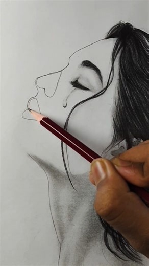 Face drawing techniques 🤌❤️✍️ #art #drawing #artist #viral #explore #satisfying #pencil #shorts