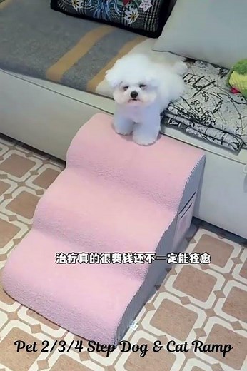 Pet 2/3/4 Step Dog & Cat Ramp – Soft, Safe, and Supportive Memory Foam Pet Stairs