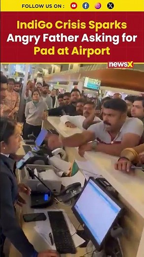 Viral Video Shows Father Asking for Pad During IndiGo Flight Disruption | #indigo #trending #shorts