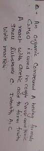 Q. → An Organic Compound A having formula C2​H6​O is used in co... | Filo