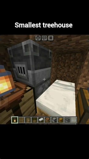 Minecraft Smallest Treehouse ☠ #minecraft #viral