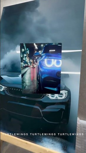 BMW Neon LED Metal Prints 🔥 | When Performance Lights Up Your Walls #turtlewings #bmw #neonled