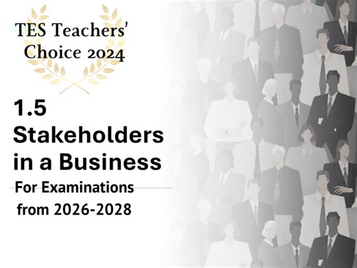 Cambridge AS Business Stakeholders PowerPoint 2026-2028 Exams Complete Unit 1.5 Resource 9609 | Teaching Resources