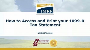 How to Access and Print your 1099-R Tax Statement