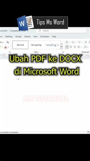 buka pdf di microsoft word #microsoftword #belajarngetik #belajarexcel #belajarkomputer #tutorialkomputer | AM Tutorial