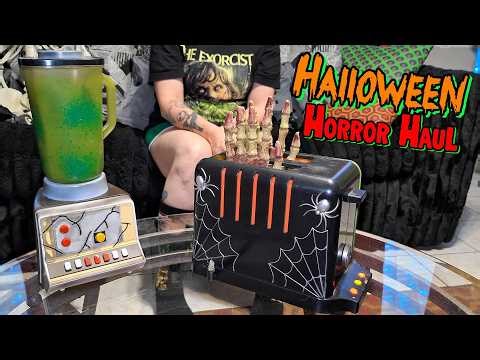 Halloween Horror Haul Facebook Trash to Treasure / Animated Tekky Toys Horror Props Unboxing Video