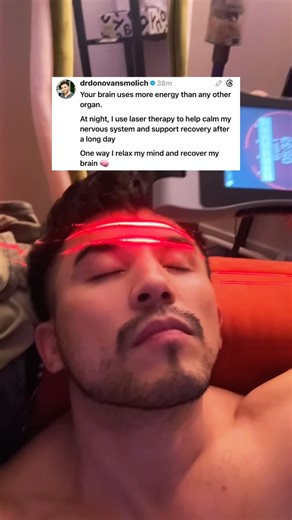 Why I use this at night 👇 Laser therapy (photobiomodulation) uses red or near-infrared light that’s been studied for how it interacts with mitochondria to support cellular energy and nervous system regulation. Red light also doesn’t suppress melatonin like blue light does, and some human studies have even shown improvements in sleep quality when used at night. This is one of the ways I help my nervous system slow down and let my brain recover after long days. 🧠🔴 📚 Research references (for an