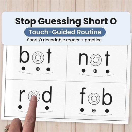 Stop Guessing Short O, Decodable Reader Book, CVC Phonics Printable, Touch-guided Routine, Kindergarten 1st Grade, Homeschool - Etsy Canada