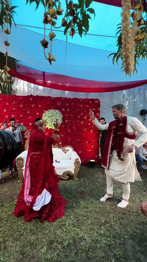 The bride & groom dance.