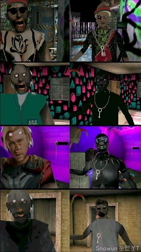 Granny vs Grandpa | Granny 2 Gangster Life vs Squid Game vs Thor and Black Panther vs Changer