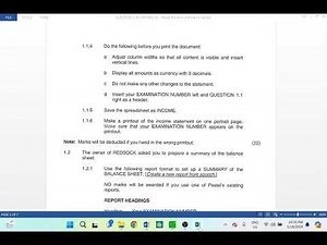 CFS N5: Income statement and Report writer