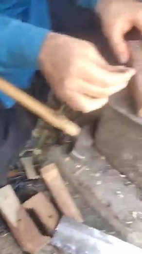 how to make a big wood knife meking #blacksmith #shortvideos #offical #viral | Black Smith Fans