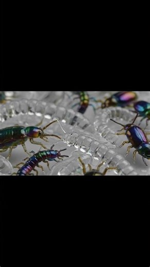 Hyperrealistic Glass Insect Swarm #glassart #insects #ASMR #AIArt #Shorts