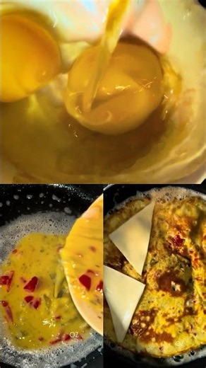 Cheese Omelette in 20 seconds. 🍳🥚
