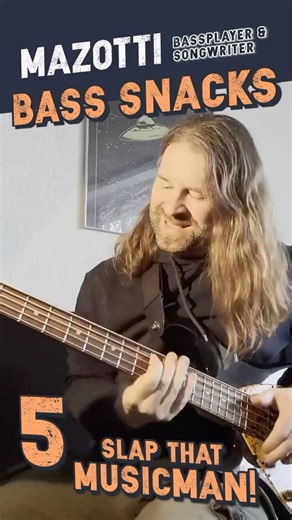 BASS SNACKS #5 🥨 Slap that MUSICMAN STINGRAY 5💥 | MAZOTTI | #shorts #bassguitar