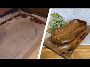 I Carved a Wooden Bowl Using Only power Tools