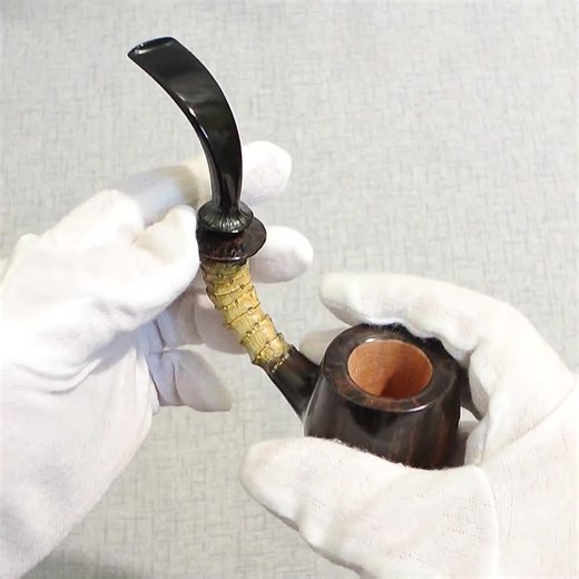 Artisan Briar Wood Smoking Pipe With Bamboo Shank Handmade by Kafpipe - Etsy