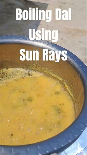 Boiling Dal using Sun Rays #solarcooking #fuelcrisis #lpg