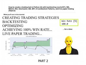 How to create a trading bot in Python (4/2) with backtesting (vectorbt) & live paper-trading(Alpaca)