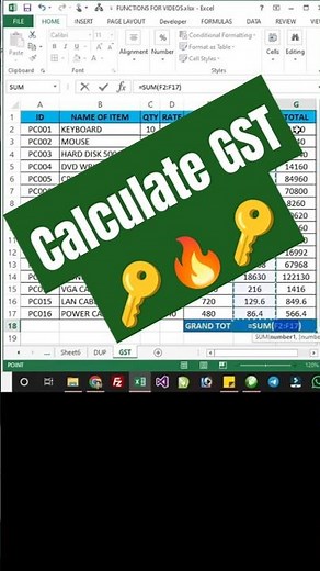 Mastering GST Calculation in Excel