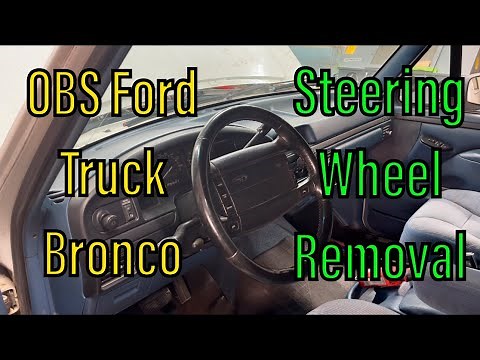 How To Remove Steering Wheel | Ford Bronco OBS F150 F250 F350 (92-97) NO Puller Needed