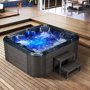 [Hot Item] Swim Hot Tub Swim 4 People Outdoor Gazebo Hot Tubs with Waterproof Speakers