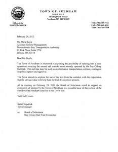 Needham Moves Forward With Bay Colony Rail Trail