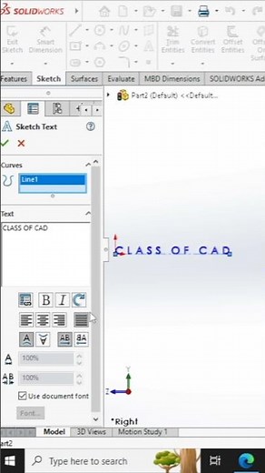 Sketching Text Create in Solidworks #3D #soldw #btech #solidworks #design