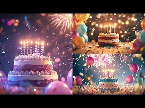 Spectacular Happy Birthday Celebration Animation with Happy Birthday To You Song