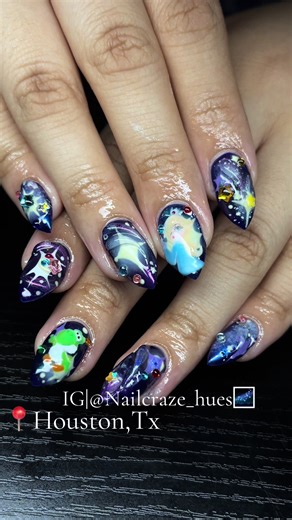 Where the gamer girlies at?🫢💗✨ dm on instagram to book with me @Nailcraze_hues . Inspo. Pinterest 🫶 . . . . . . . #nailsartvideos #mariogalaxy #nintendoswitch #houston #fyp