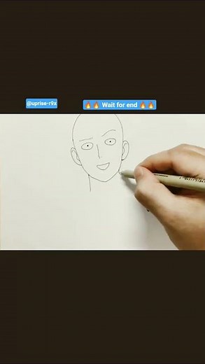 How to Draw Saitama from One Punch Man Easy Step-by-Step Drawing Tutorial#👀👀😭😭