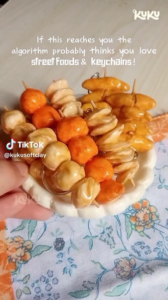 Delicious Street Food Keychains: Kwek Kwek & Kikiam