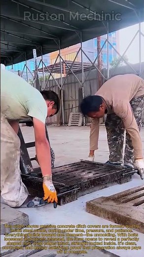 Massive Concrete Ditch Covers Made Easy: Satisfying Concrete Slab Unmolding Process