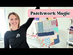 How to Sew a Patchwork Tote Bag Using Fabric Scraps | Zero Waste & Beginner Friendly Sewing Project