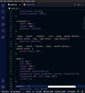 Flying Bird Animation With Html & CSS || Code in Comments #shorts #css #code