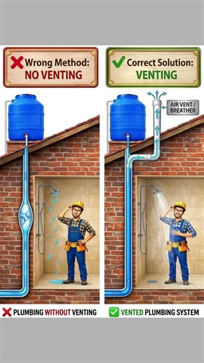 The Plumbing Mistake Ruining Your Water Flow #shorts #civilengineering065 #viral