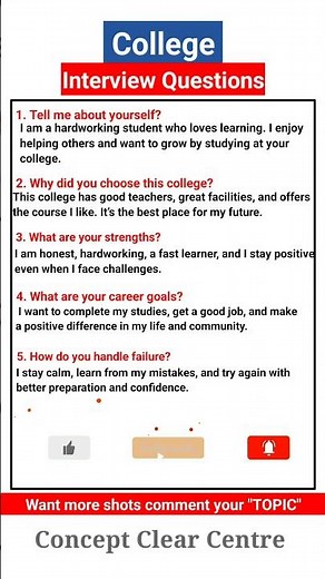 College Interview Questions and Answers | College Admission Interview Tips