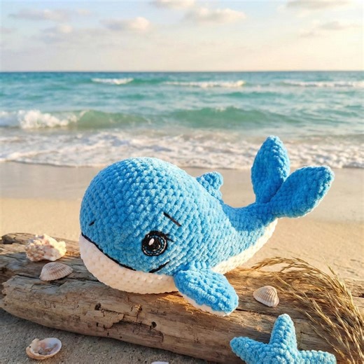 Amigurumi Whale Crochet Pattern PDF | Plush Sea Animal Toy Tutorial | Cute Chunky Yarn Whale Amigurumi | DIY Ocean Nursery Decor - Etsy UK